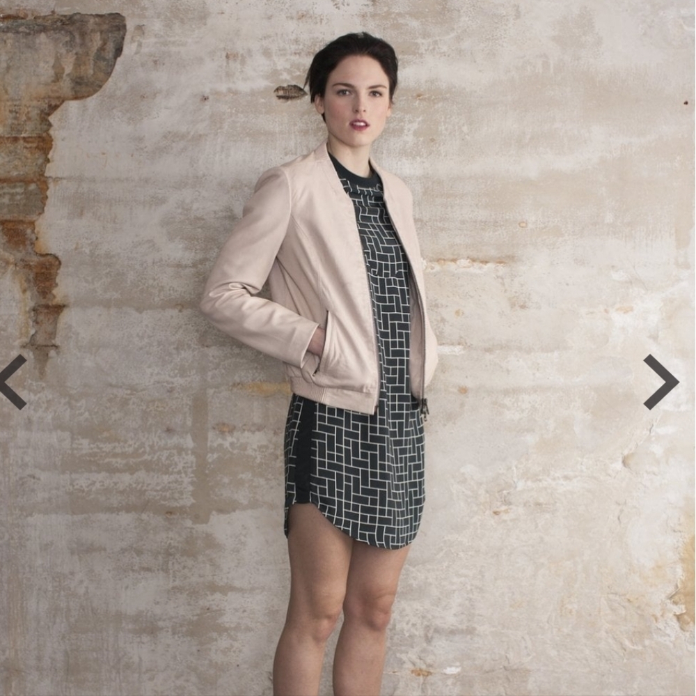 Muubaa Tan Leather Jacket